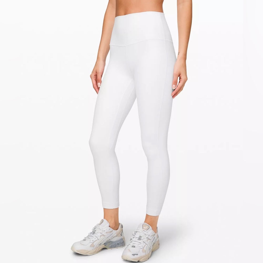 LULULEMON Align Pant Leggings 25inch White Size 8 Double-Lined. EUC